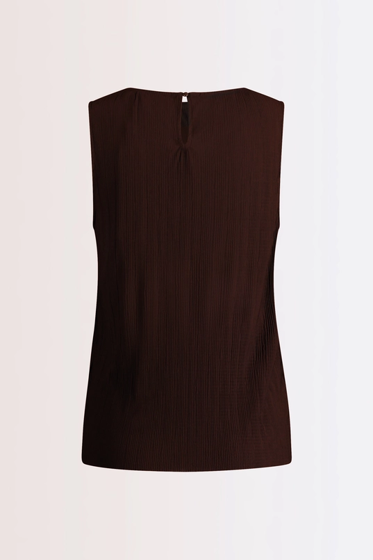 Mouwloze plissé top