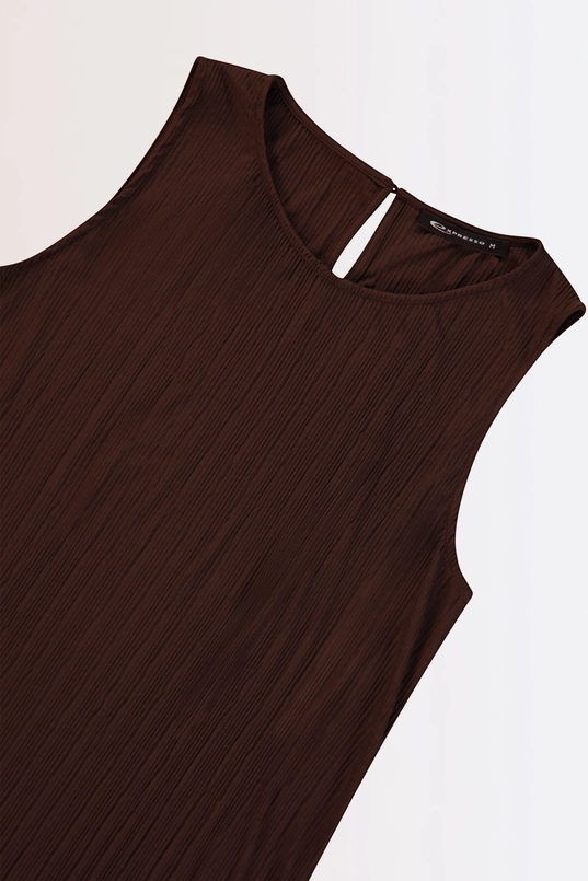 Mouwloze plissé top