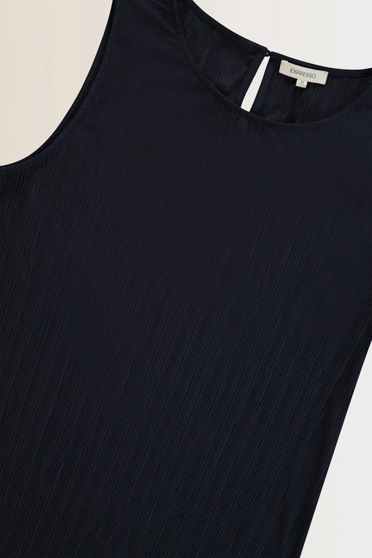 Mouwloze plissé top