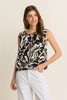 Mouwloze top met print