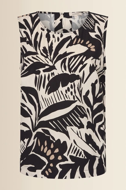 Mouwloze top met print