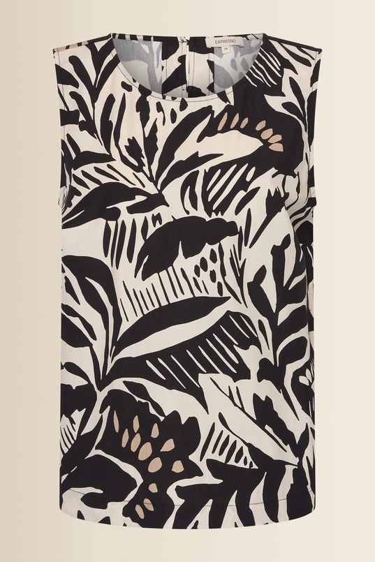 Mouwloze top met print