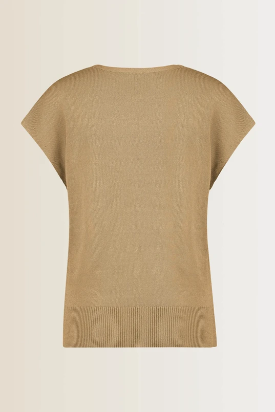 Mouwloze trui linnenmix