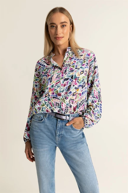 Multicolour print blouse