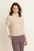 Off-white gebreide top met col