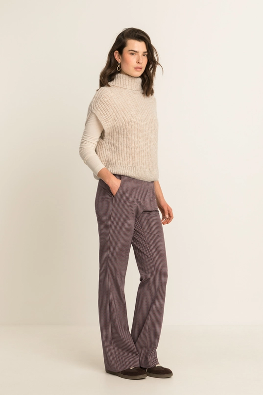 Off-white gebreide top met col