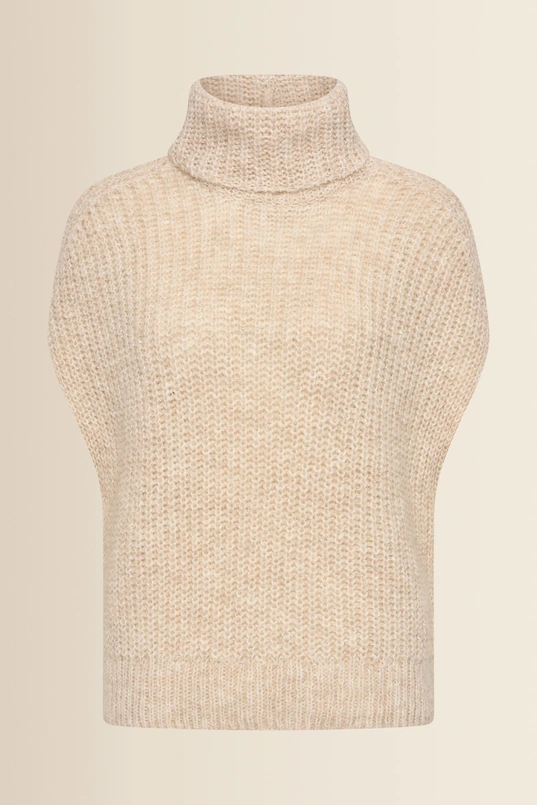 Off-white gebreide top met col