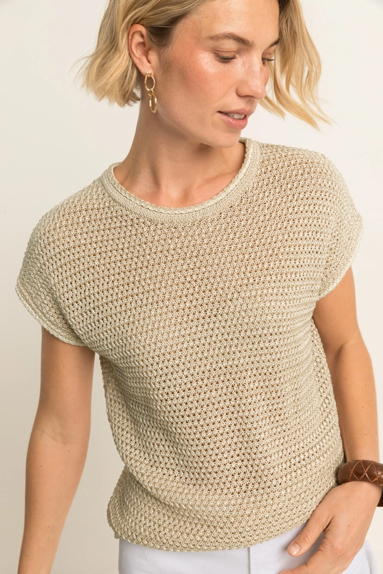 Opengebreide top