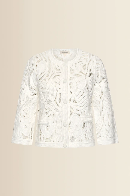 Opengewerkt kanten vest