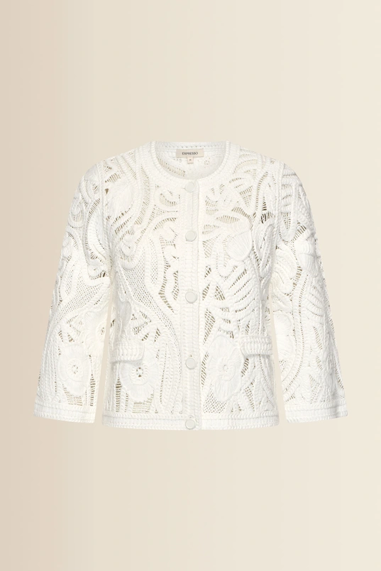 Opengewerkt kanten vest