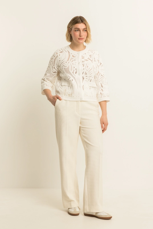 Opengewerkt kanten vest