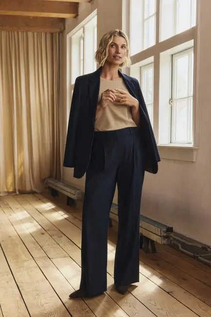 Pantalon met krijtstreep