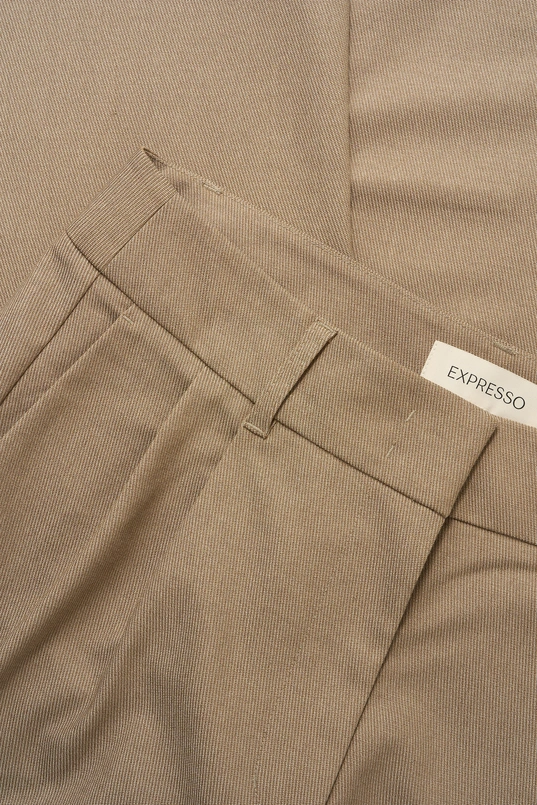 Pantalon met plooien en wijde pijpen