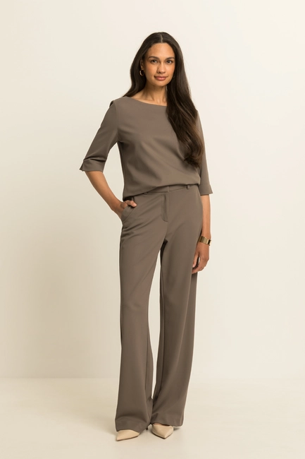 Pantalon met wijde pijpen