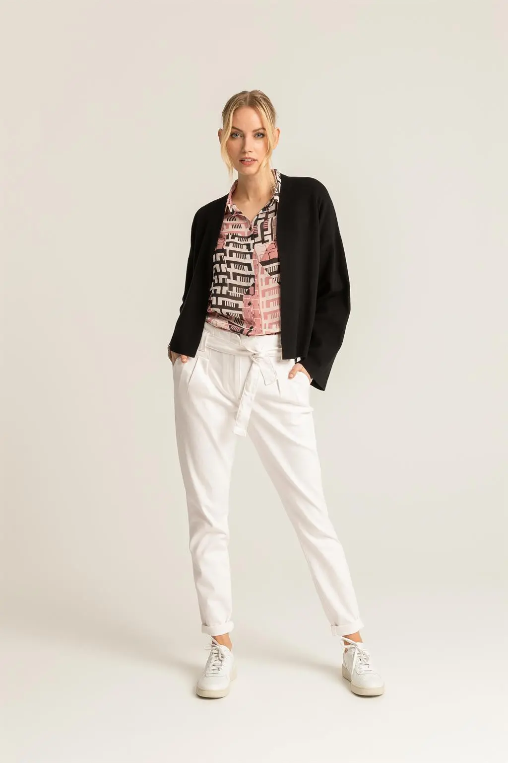Paperbag waist broek