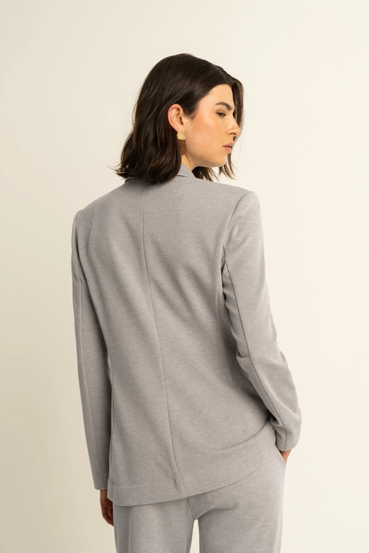 Piqué geweven blazer