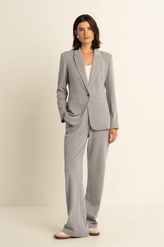 Piqué geweven blazer