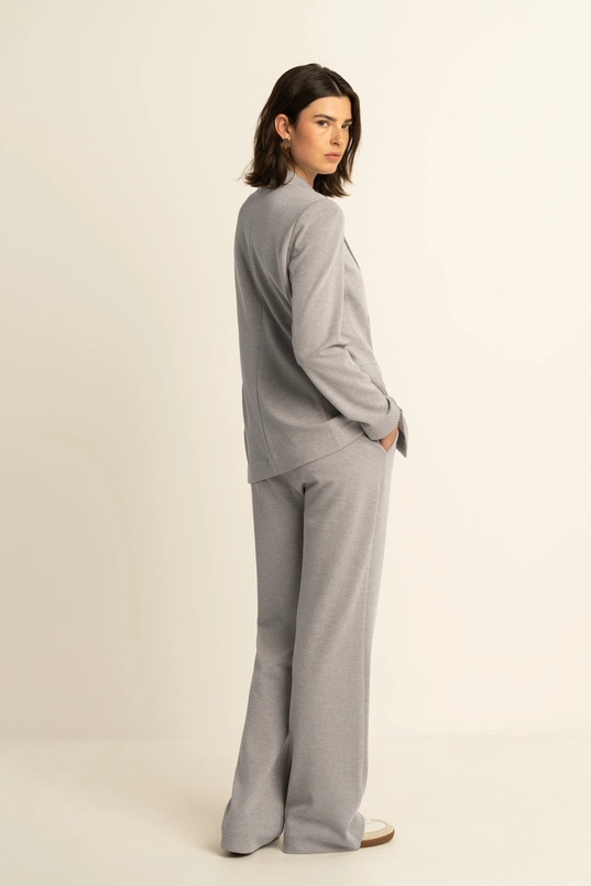 Piqué geweven broek