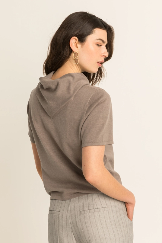 Pullover met sjaal