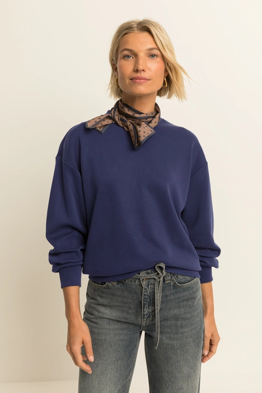 Relaxed sweater met ronde hals