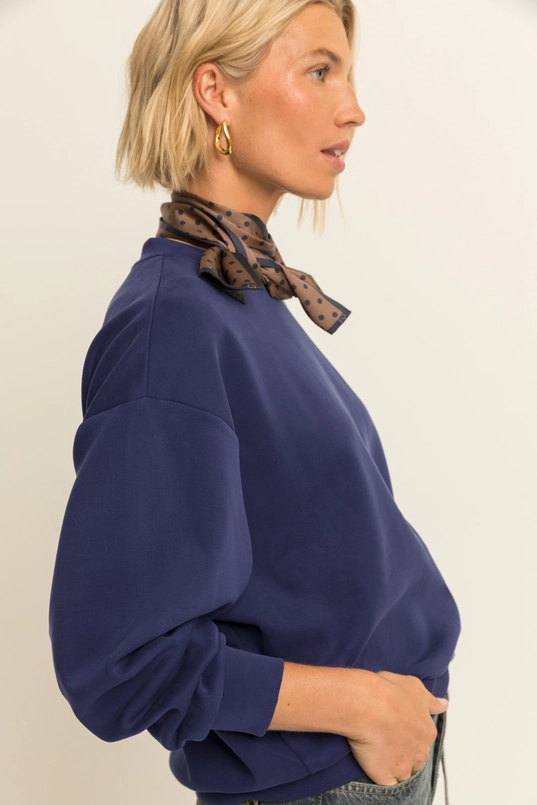 Relaxed sweater met ronde hals