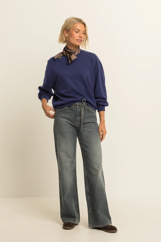 Relaxed sweater met ronde hals