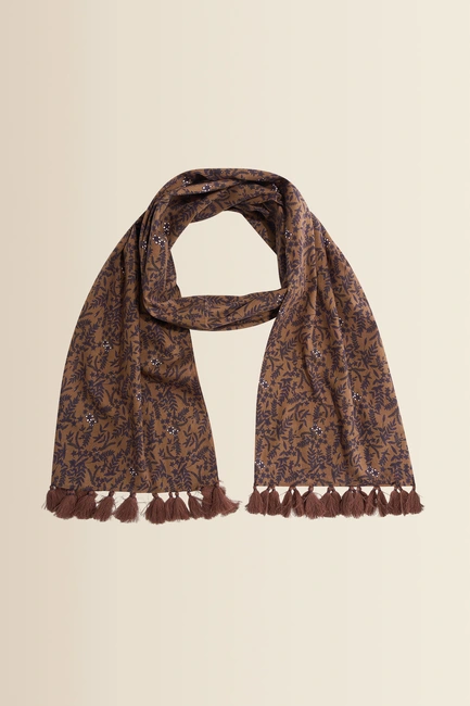 Shawl met botanische print