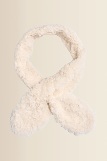 Shawl met faux-fur