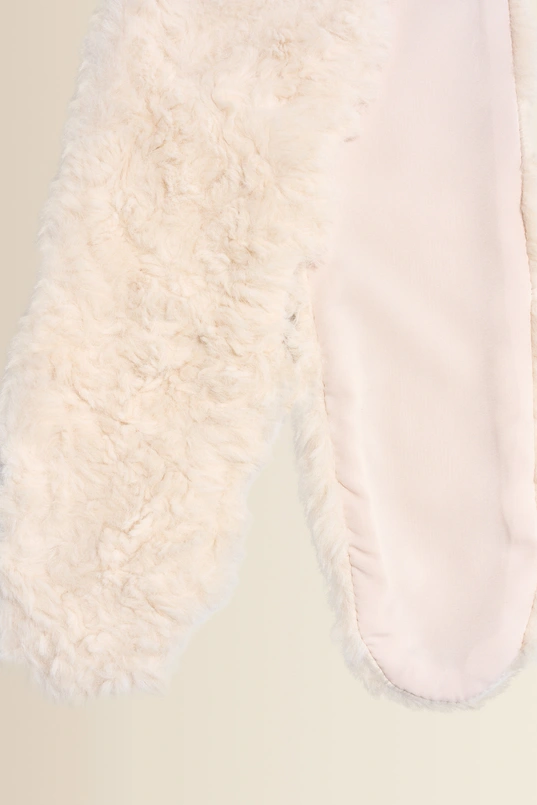 Shawl met faux-fur