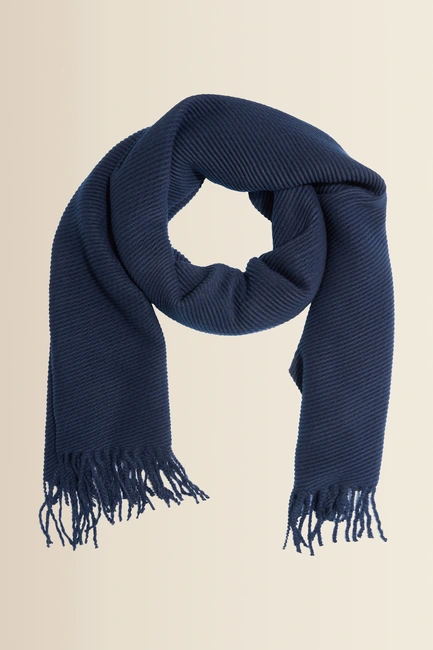 Shawl met ribstructuur