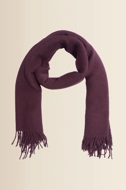 Shawl met ribstructuur