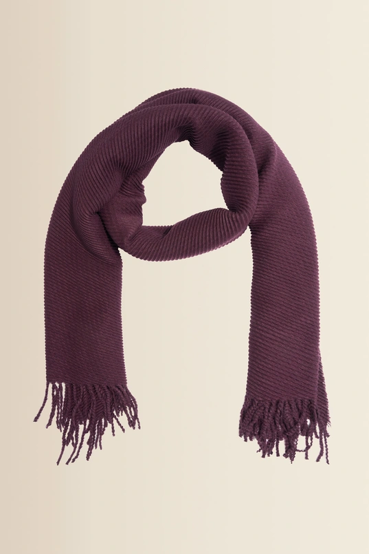 Shawl met ribstructuur