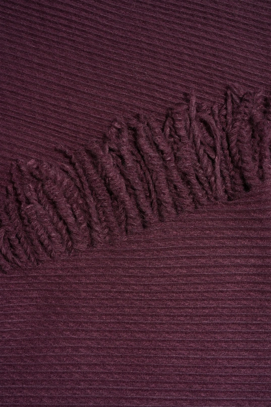 Shawl met ribstructuur