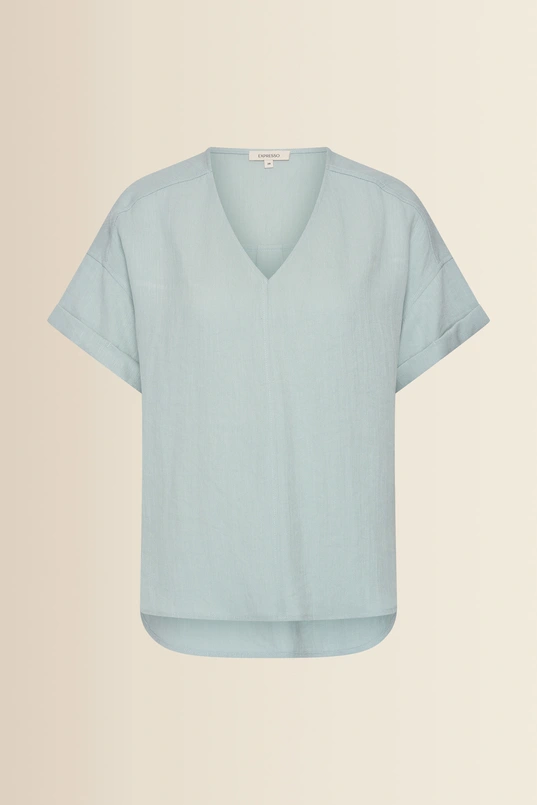 Soepelvallende blouse met V-hals