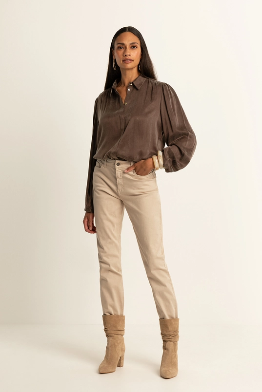 Soepelvallende blouse