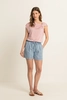 Soepelvallende denim short