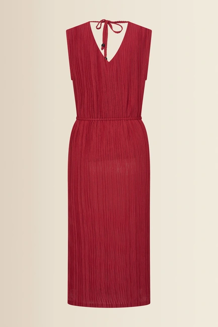 Soepelvallende plissé jurk