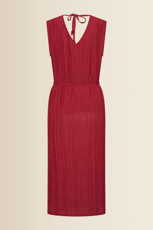 Soepelvallende plissé jurk