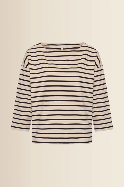 Soepelvallende top met strepen