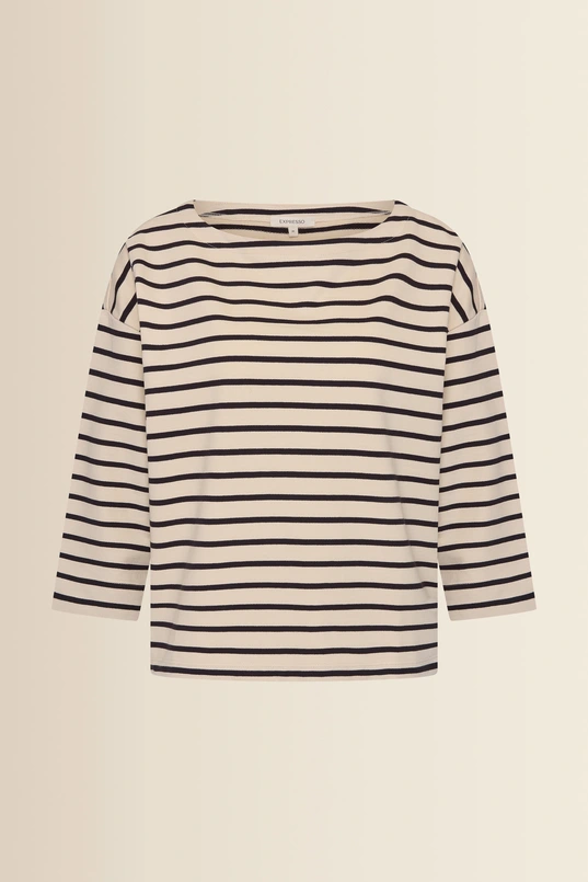 Soepelvallende top met strepen