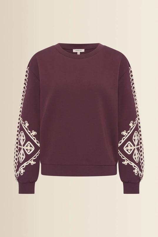 Sweater jersey tape embroiderie