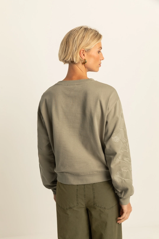 Sweater met geborduurde details