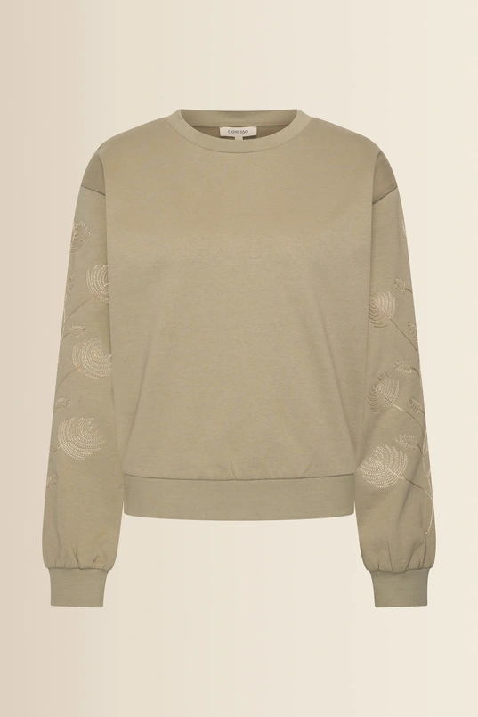 Sweater met geborduurde details