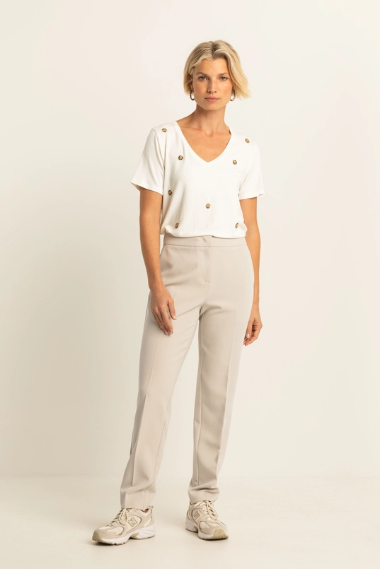 T-shirt met borduursels