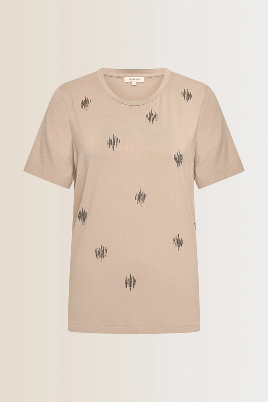 T-shirt met geborduurde details