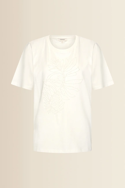 T-shirt met kralendetails