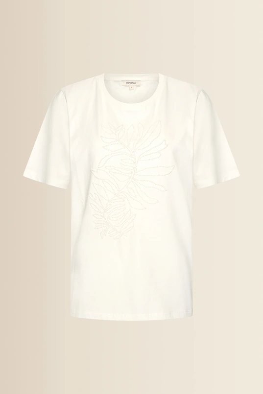 T-shirt met kralendetails