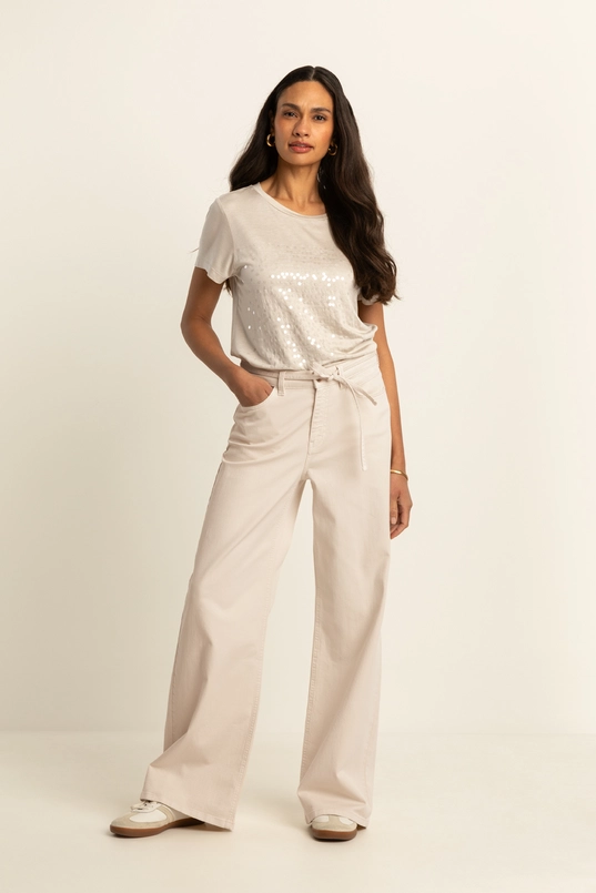 T-shirt met pailletten