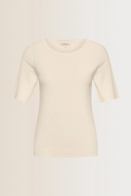 T-shirt met subtiele rib