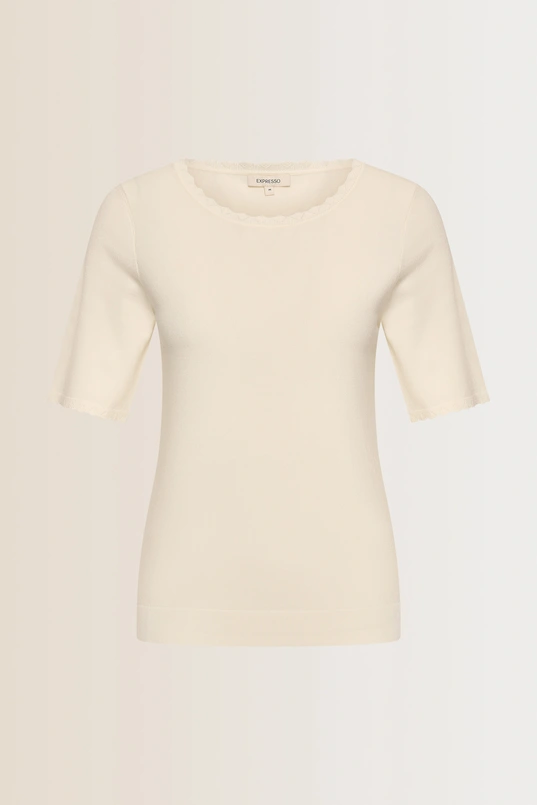 T-shirt met subtiele rib